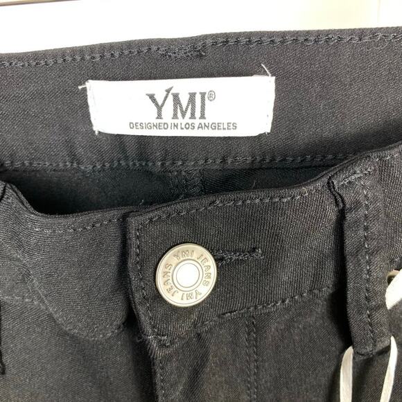 YMI Curvy Black Super Stretch Mid Rise Skinny Pants Size 1X NWT - Picture 4 of 9
